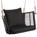 Hanging Rattan Porch Swing Chair with Cushions by LJGDeals