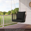 Hanging Rattan Porch Swing Chair with Cushions by LJGDeals