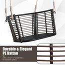 Hanging Rattan Porch Swing Chair with Cushions
