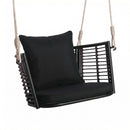Hanging Rattan Porch Swing Chair with Cushions by LJGDeals