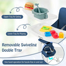 Portable Baby Booster Seat with Straps and Double Tray by LJGDeals