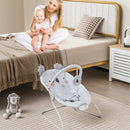 Portable Baby Bouncer Infant Rocker Seat with Detachable Toy Bar-Gray by LJGDeals