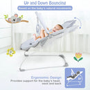 Portable Baby Bouncer Infant Rocker Seat with Detachable Toy Bar-Gray by LJGDeals