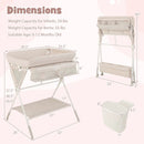 Portable Baby Changing Table with 3-Level Adjustable Height by LJGDeals