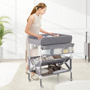 Portable Baby Changing Table with Wheels and Large Storage Rack by LJGDeals