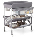Portable Baby Changing Table with Wheels and Large Storage Rack by LJGDeals