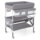 Portable Baby Changing Table with Wheels and Large Storage Rack by LJGDeals
