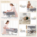 Portable Baby Changing Table with Wheels and Large Storage Rack by LJGDeals