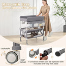 Portable Baby Changing Table with Wheels and Large Storage Rack by LJGDeals