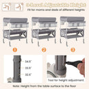 Portable Baby Changing Table with Wheels and Large Storage Rack by LJGDeals