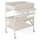 Portable Baby Changing Table with Wheels and Large Storage Rack by LJGDeals