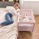 Portable Baby Playard Folding Travel Crib for Infants with Soft Mattress by LJGDeals