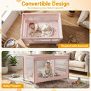 Portable Baby Playard Folding Travel Crib for Infants with Soft Mattress