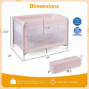 Portable Baby Playard Folding Travel Crib for Infants with Soft Mattress