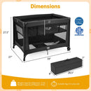 Portable Baby Playard Folding Travel Crib for Infants with Soft Mattress by LJGDeals