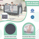 3-in-1 Portable Baby Playard with Zippered Door and Toy Bar by LJGDeals
