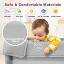 Portable Baby Playpen Large Play Yard with 50 Ocean Balls and 4 Pull Rings-Gray by LJGDeals