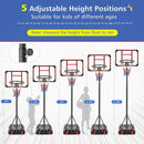 Basketball Hoop Stand 5 Feet-6.8 Feet Height Adjustable by LJGDeals