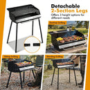 Portable Charcoal Grill with Adjustable Legs & Carrying Bag by DirectDeals