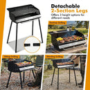 Portable Charcoal Grill with Adjustable Legs & Carrying Bag by LJGDeals