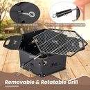 Portable Charcoal Grill Stove Rotatable with Foldable Body and Legs with Handles by LJGDeals