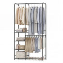 Portable Closet with Pants Hangers and 2 Hanging Rods and 4 Storage Shelves by LJGDeals