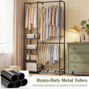 Portable Closet with Pants Hangers and 2 Hanging Rods and 4 Storage Shelves by DirectDeals