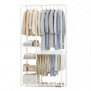 Portable Closet with Pants Hangers and 2 Hanging Rods and 4 Storage Shelves by DirectDeals