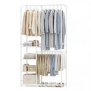 Portable Closet with Pants Hangers and 2 Hanging Rods and 4 Storage Shelves by LJGDeals