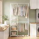 Portable Closet with Pants Hangers and 2 Hanging Rods and 4 Storage Shelves by LJGDeals