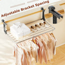 Portable Clothes Drying Rack Aluminum Towel Rack with Adjustable and Foldable Brackets by LJGDeals
