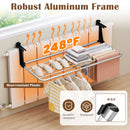 Portable Clothes Drying Rack Extendable Radiator Clothes Airer with Robust Aluminum Frame by LJGDeals