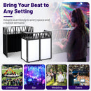 Portable DJ Booth with Black Scrims and Carrying Bag