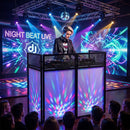 Portable DJ Booth with Adjustable Feet and Detachable Tabletop by LJGDeals