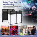 Portable DJ Booth with Adjustable Feet and Detachable Tabletop by LJGDeals