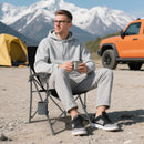 Portable Folding Oxford Cloth Camping Chair with Cup Holder and Side Pocket by LJGDeals