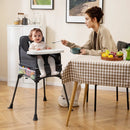 Portable High Chair for Travel Foldable with Adjustable Tray and Mesh Pockets-Gray by LJGDeals