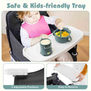Portable High Chair for Travel Foldable with Adjustable Tray and Mesh Pockets-Gray by LJGDeals