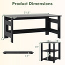 Folding Coffee Table with Collapsible Legs - 31.5" x 16" by DirectDeals