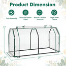 Portable Mini Greenhouse with PE Cover and Zippered Door by LJGDeals
