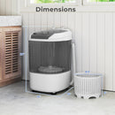 Portable Mini Semi-automatic Washing Machine with Spin Tub and Drain Hose 2.5 kg Capacity by LJGDeals
