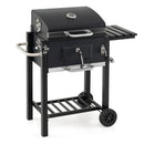 Charcoal Grill with Adjustable Tray and Wheels by LJGDeals