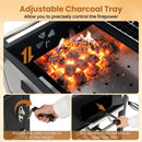 Charcoal Grill with Adjustable Tray and Wheels by LJGDeals