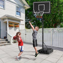 Portable Outdoor Basketball Hoop 6.9-8.5 FT Adjustable with Fillable Base Shatterproof PC Backboard by LJGDeals