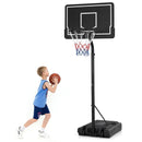 Portable Outdoor Basketball Hoop 6.9-8.5 FT Adjustable with Fillable Base Shatterproof PC Backboard by LJGDeals