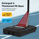 Portable Outdoor Basketball Hoop 6.9-8.5 FT Adjustable with Fillable Base Shatterproof PC Backboard by LJGDeals