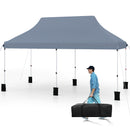 10 x 20 FT Pop up Canopy Tent Foldable Portable Outdoor Gazebo with Carry Bag-Black by DirectDeals