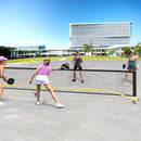 22 FT Portable Pickleball Net with 6 Lockable Wheels and Carry Bag by LJGDeals