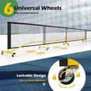 22 FT Portable Pickleball Net with 6 Lockable Wheels and Carry Bag by LJGDeals