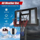 Height Adjustable Portable Shatterproof Backboard Basketball Hoop with 2 Nets by LJGDeals